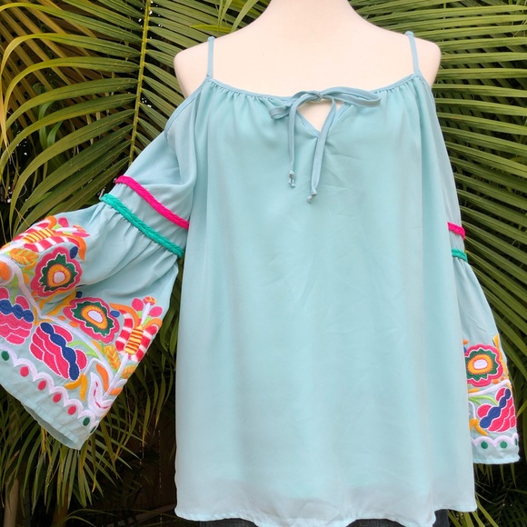 Vava by Joy Han Tops - VaVa by Joy Han boho cold shoulder  top/tunic